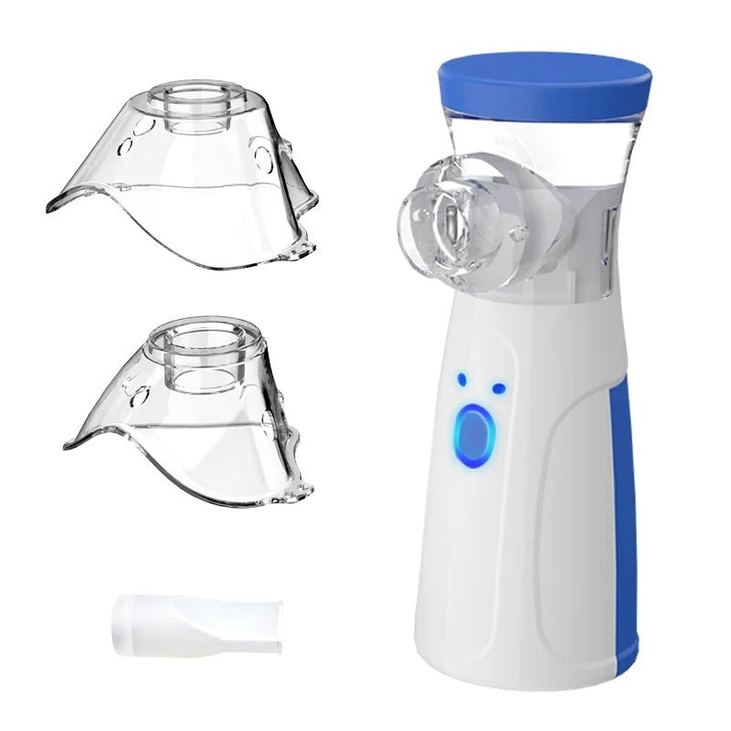 Portable Mesh Nebulizer USB & Battery Operated | Mini Nebulizer With Mask | Personal Inhaler for Efficient Respiratory Care